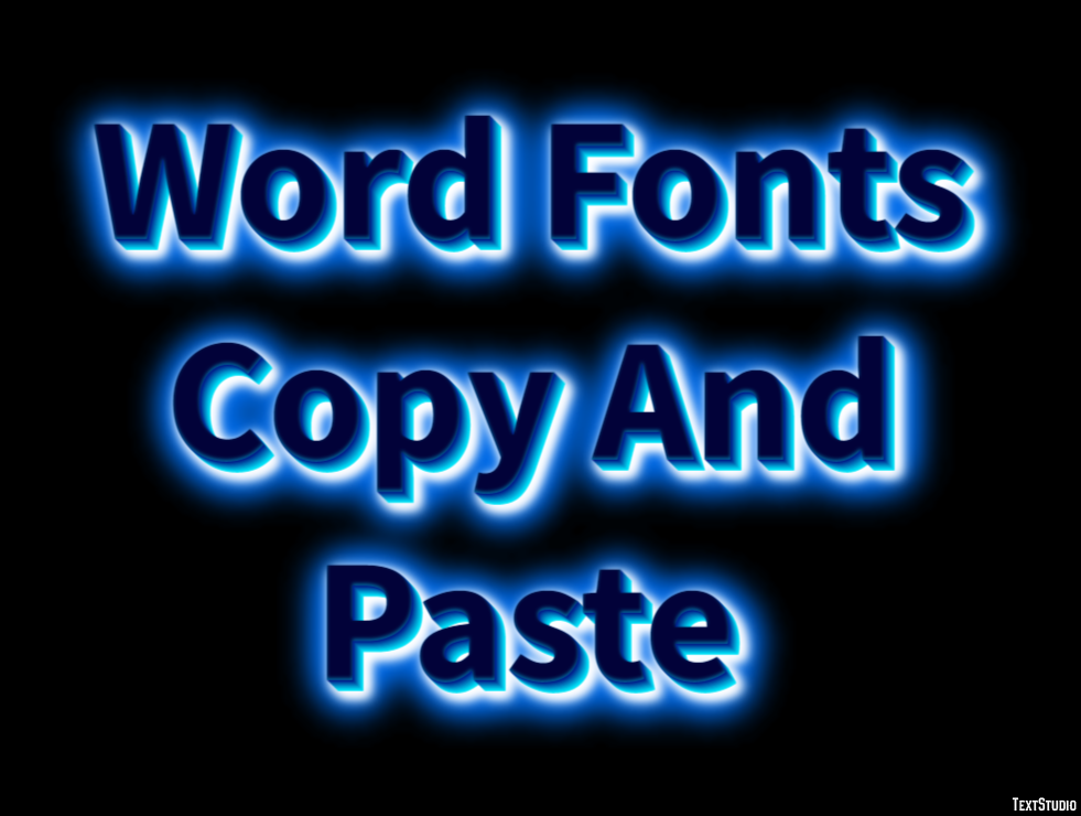 Word Fonts Copy And Paste Effetto testo