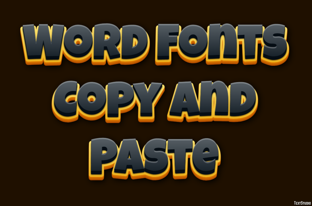 Word Fonts Copy And Paste Effetto testo
