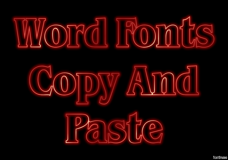 Word Fonts Copy And Paste Effetto testo