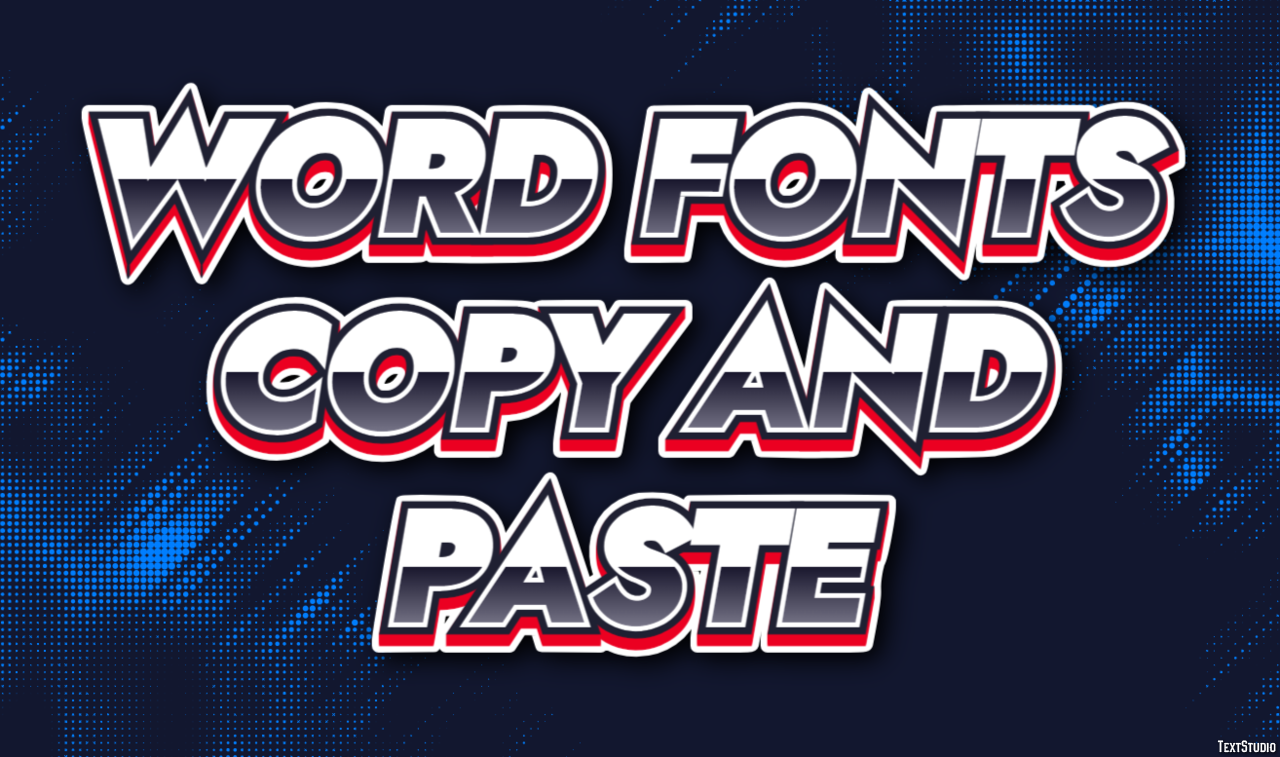 Word Fonts Copy And Paste Effetto testo