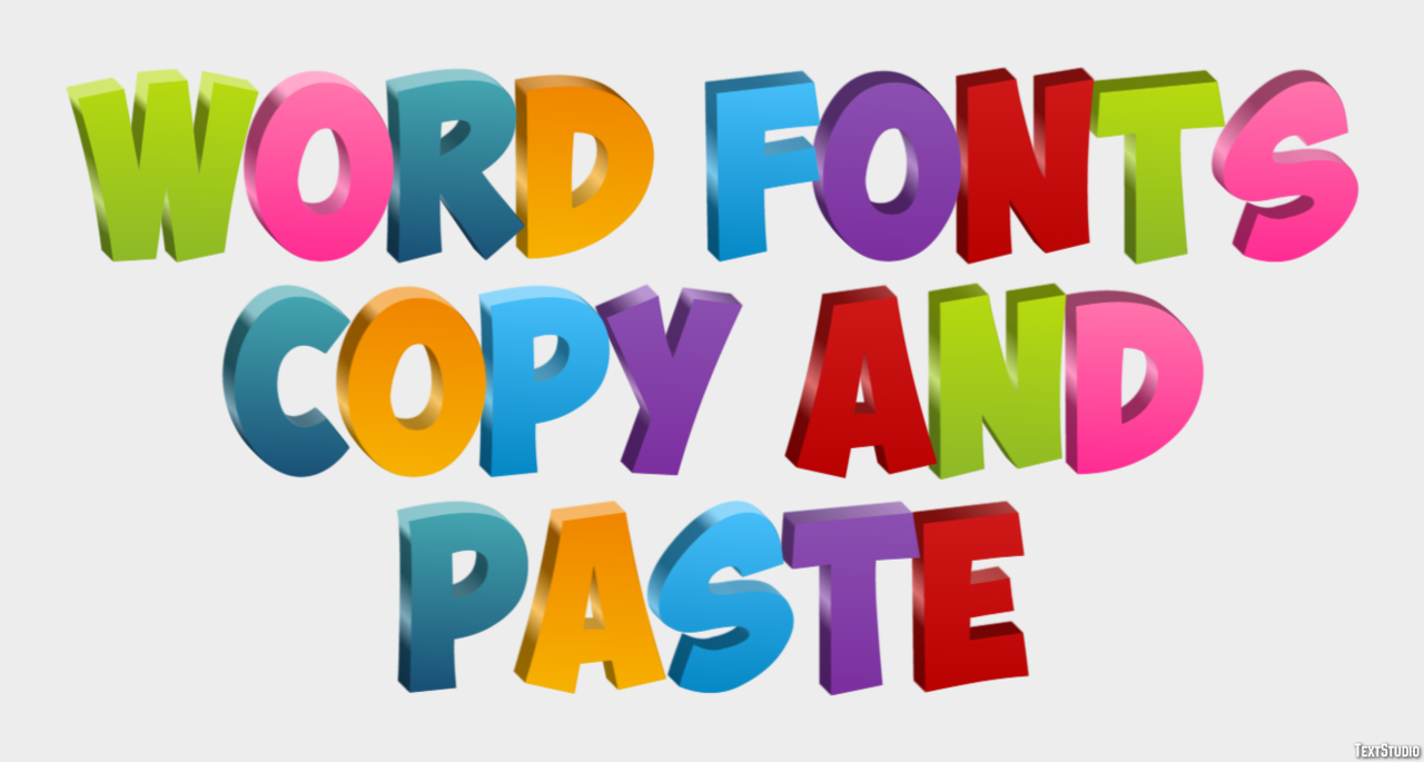 Word Fonts Copy And Paste Effetto testo