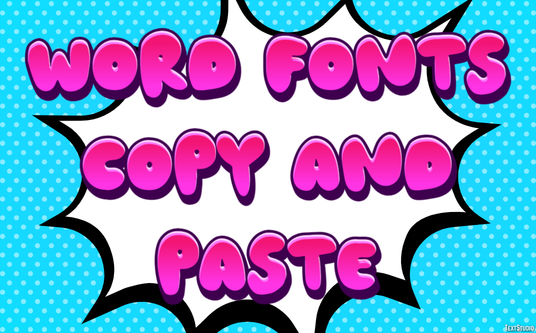 Word Fonts Copy And Paste Effetto testo