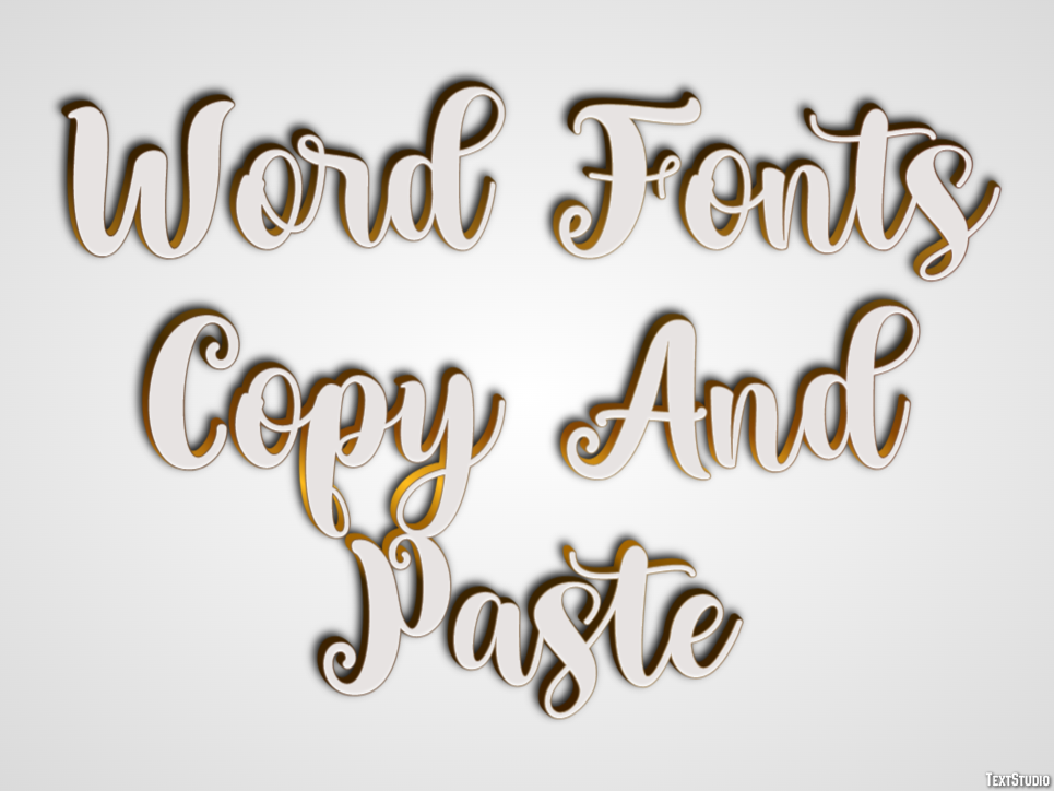 Word Fonts Copy And Paste Effetto testo