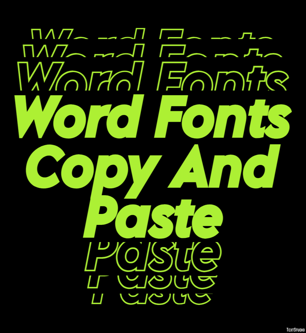 Word Fonts Copy And Paste Effetto testo