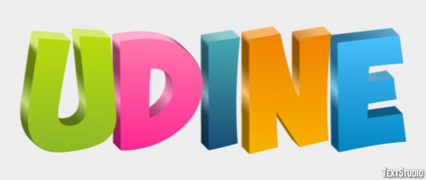 Udine テキスト効果