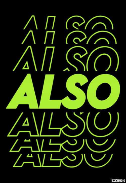 Also Text Effect