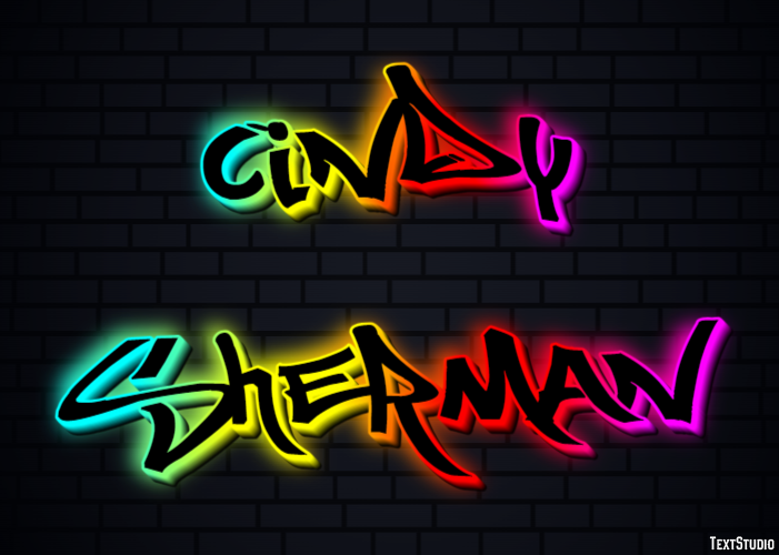 Cindy Sherman Text effect