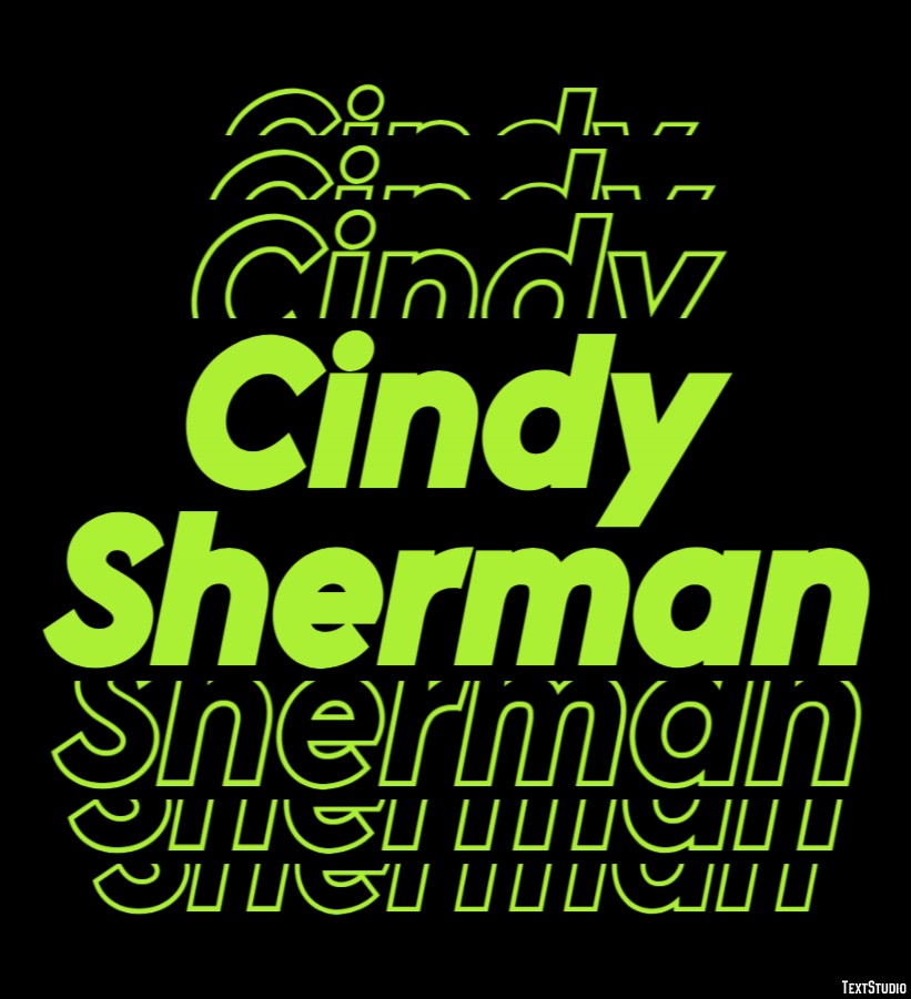 Cindy Sherman Efeito de texto