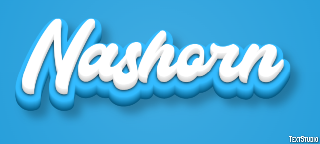 Nashorn Tekst effect