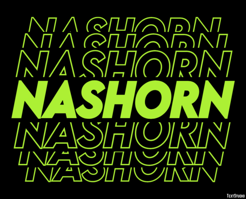Nashorn Texteffekt