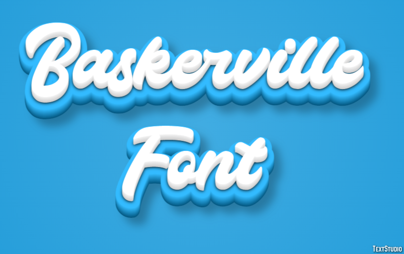 Baskerville Font Text Effect