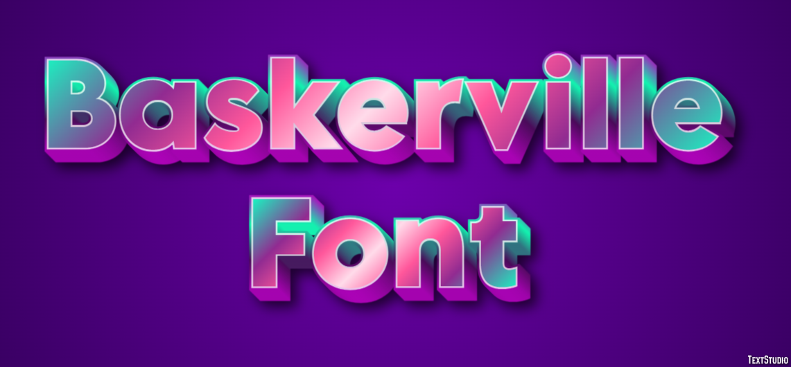 Baskerville Font Efecto de Texto