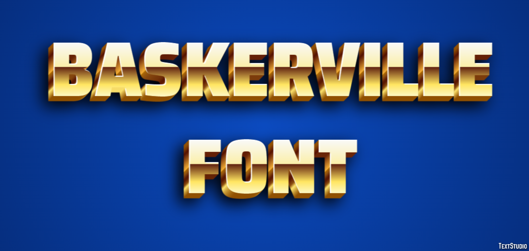 Baskerville Font Effet de Texte