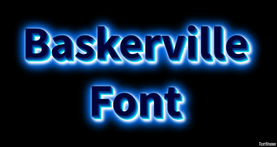 Baskerville Font Texteffekt