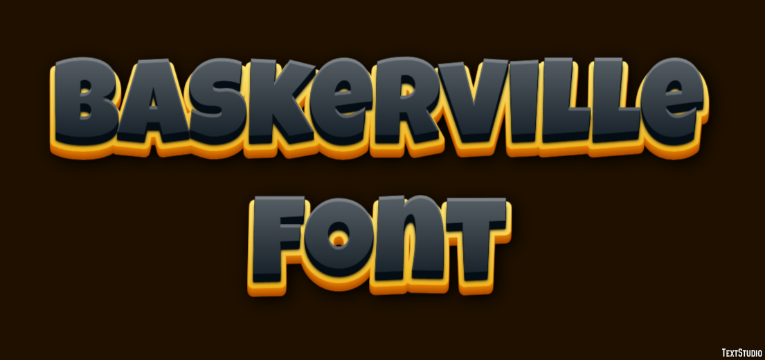 Baskerville Font Effet de Texte