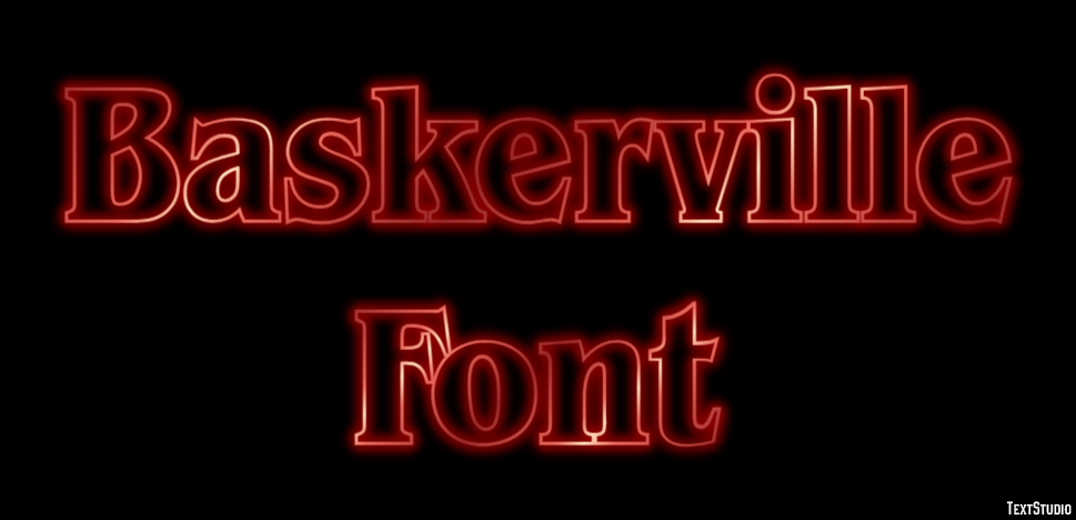Baskerville Font Text Effect