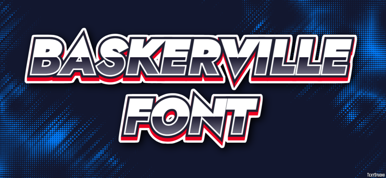 Baskerville Font Text Effect