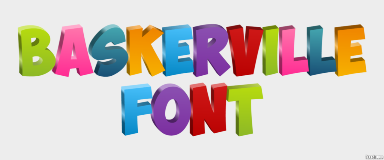Baskerville Font Efecto de Texto