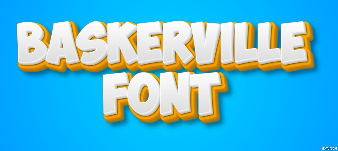 Baskerville Font Efeito de texto