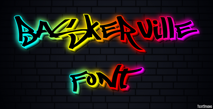 Baskerville Font Texteffekt