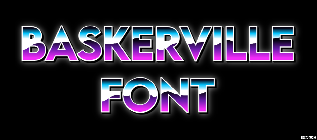 Baskerville Font Text Effect