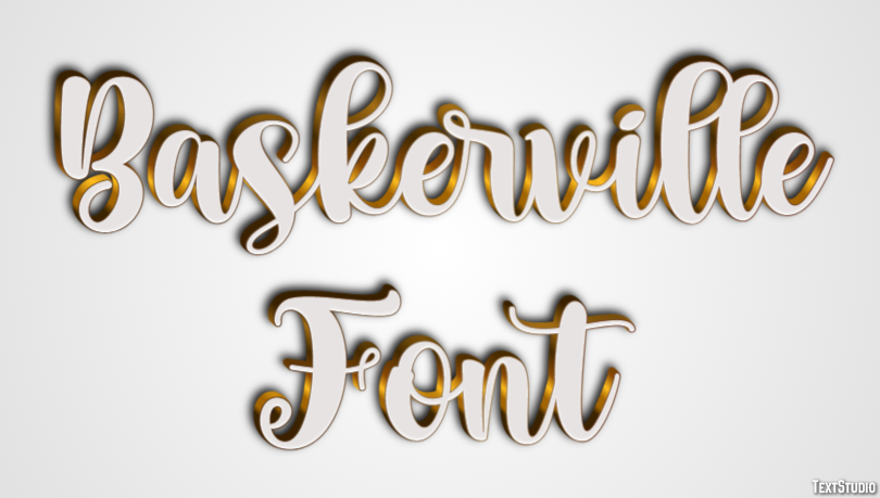 Baskerville Font Effet de Texte