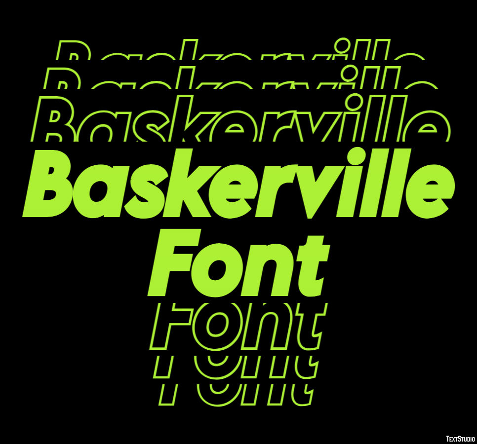 Baskerville Font Text Effect