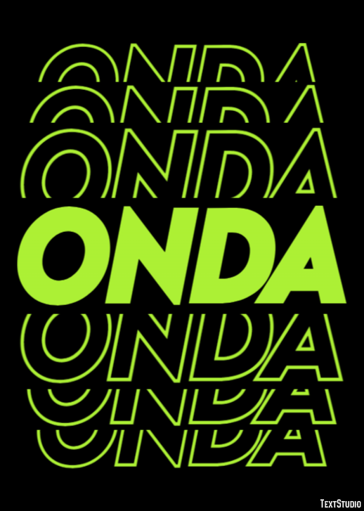 Onda Tekst effect