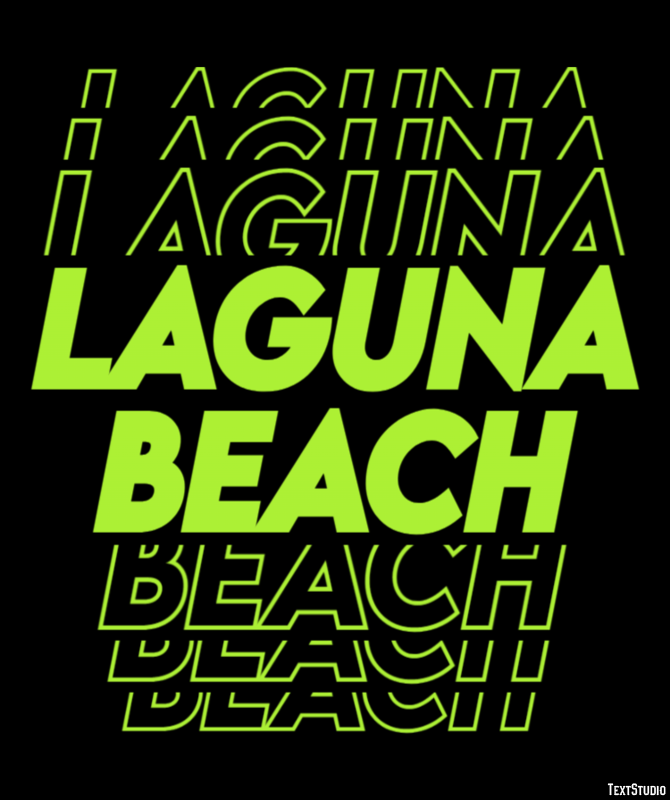 Laguna Beach Эффект текста