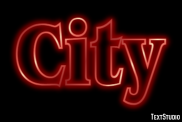 City Effetto testo