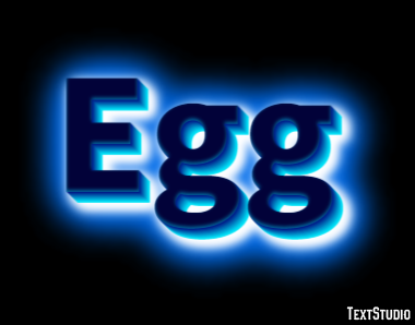 Egg Efecto de Texto