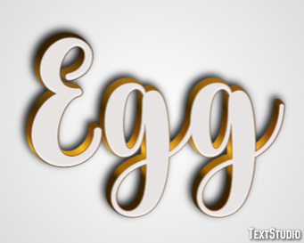 Egg Efecto de Texto