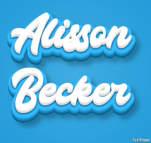 Alisson Becker Efeito de texto