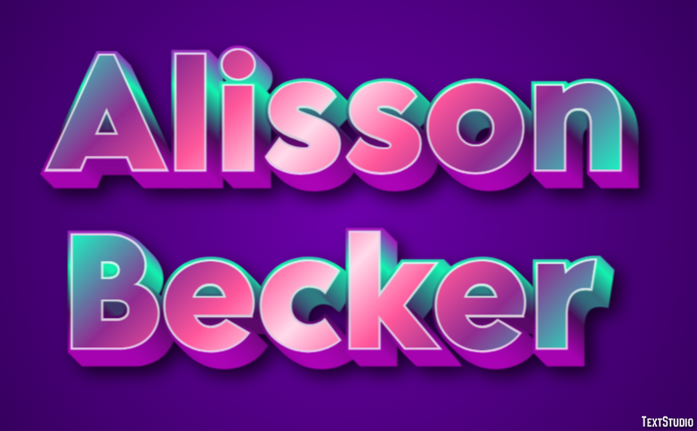 Alisson Becker Efeito de texto