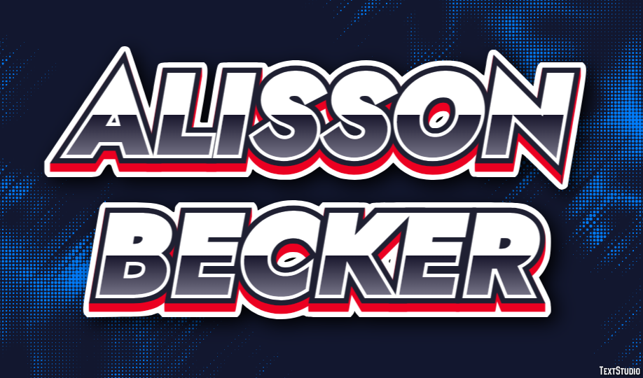 Alisson Becker Efeito de texto