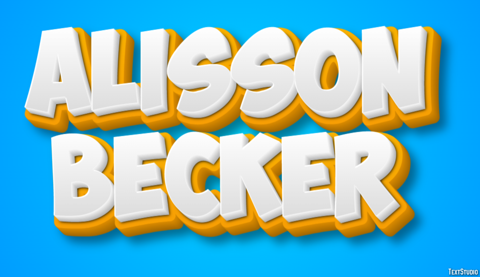 Alisson Becker Efeito de texto