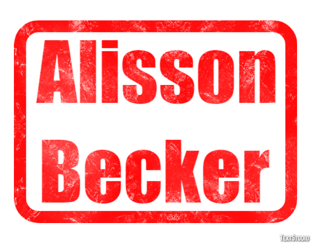 Alisson Becker Efeito de texto