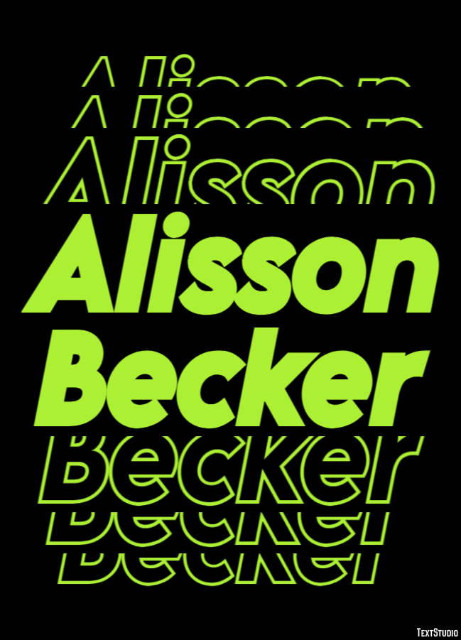 Alisson Becker Text Effect
