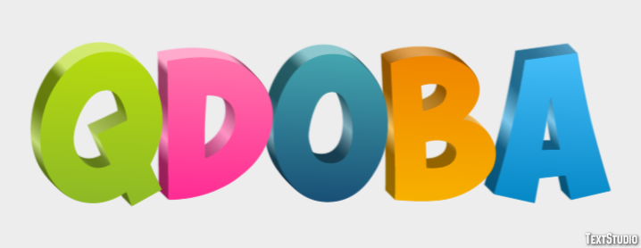 Qdoba Text Effect
