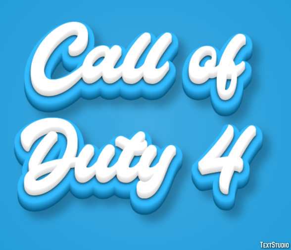 Call of Duty 4 Эффект текста