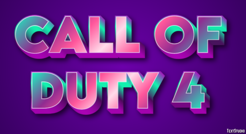 Call of Duty 4 Эффект текста