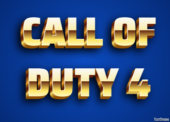 Call of Duty 4 Эффект текста