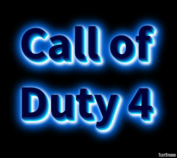 Call of Duty 4 Эффект текста