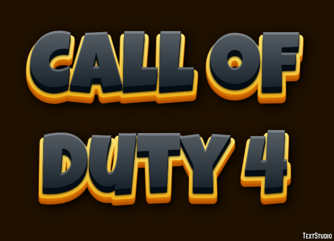 Call of Duty 4 Эффект текста