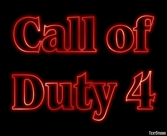 Call of Duty 4 Эффект текста