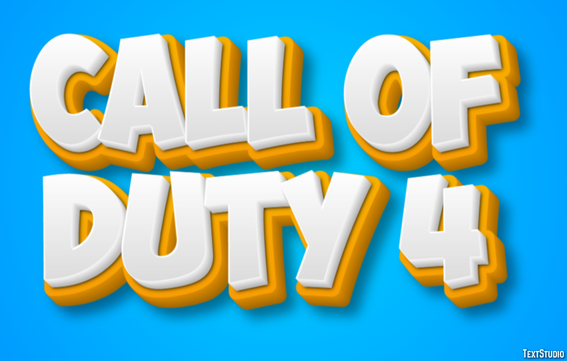 Call of Duty 4 Эффект текста