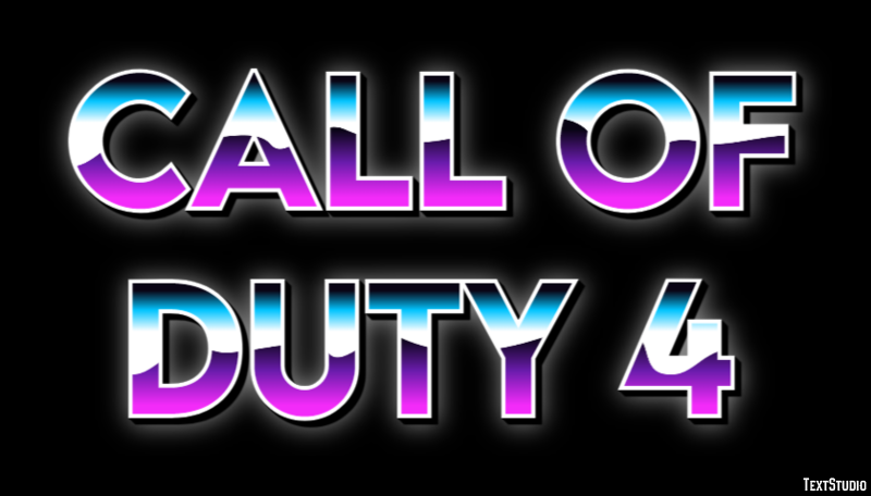 Call of Duty 4 Эффект текста