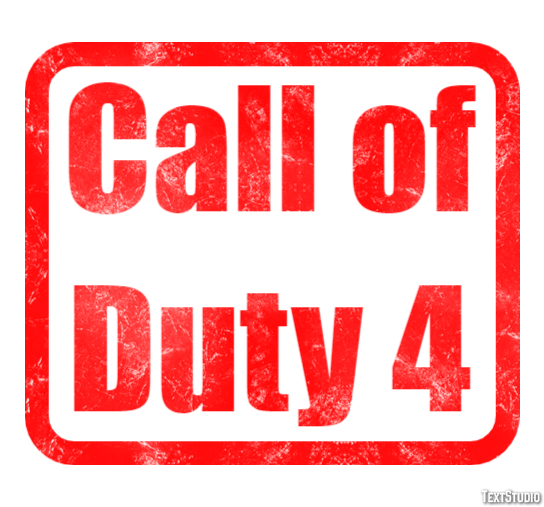 Call of Duty 4 Эффект текста