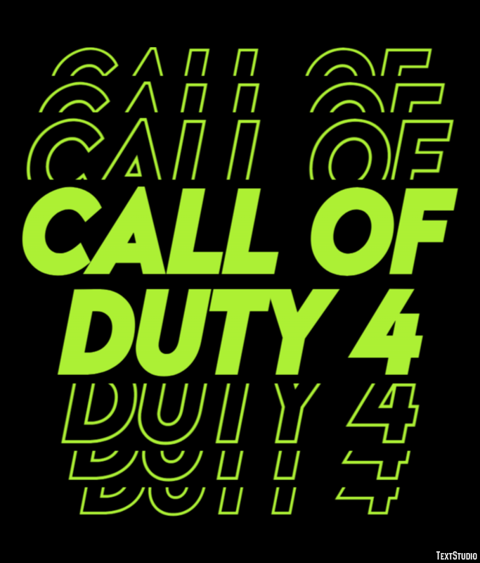 Call of Duty 4 Эффект текста