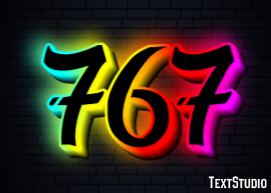 767 Text effect